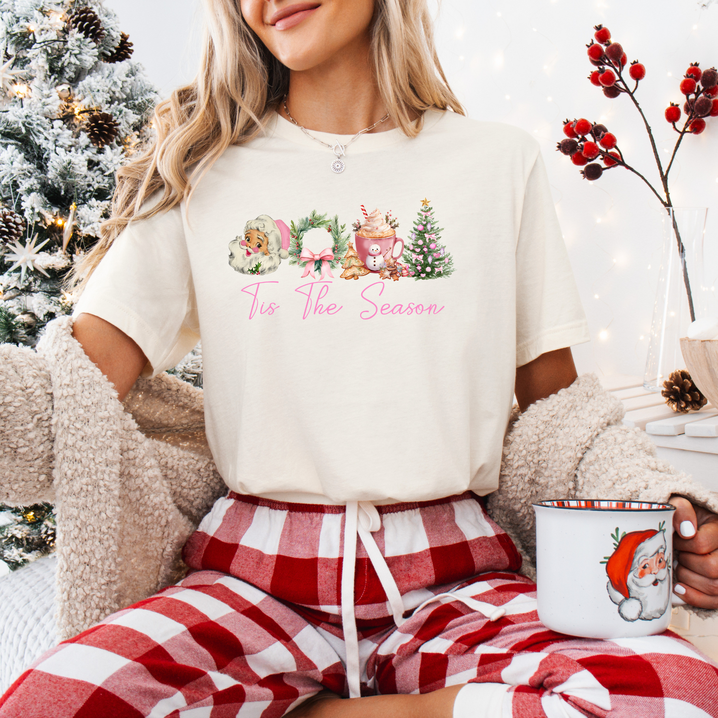 Pink Tis The Season Tee