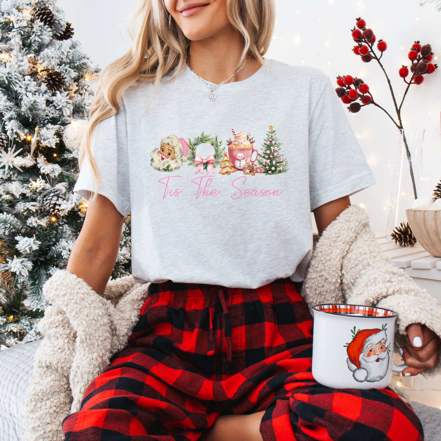 Pink Tis The Season Tee