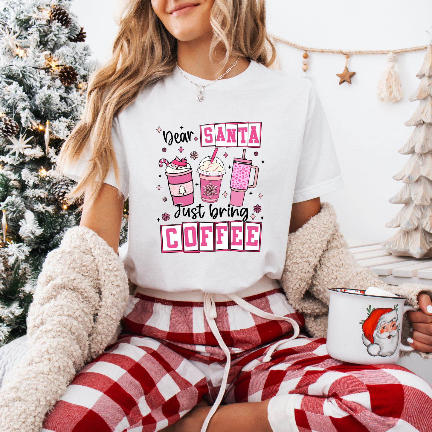 Santa Just Bring Coffee Tee