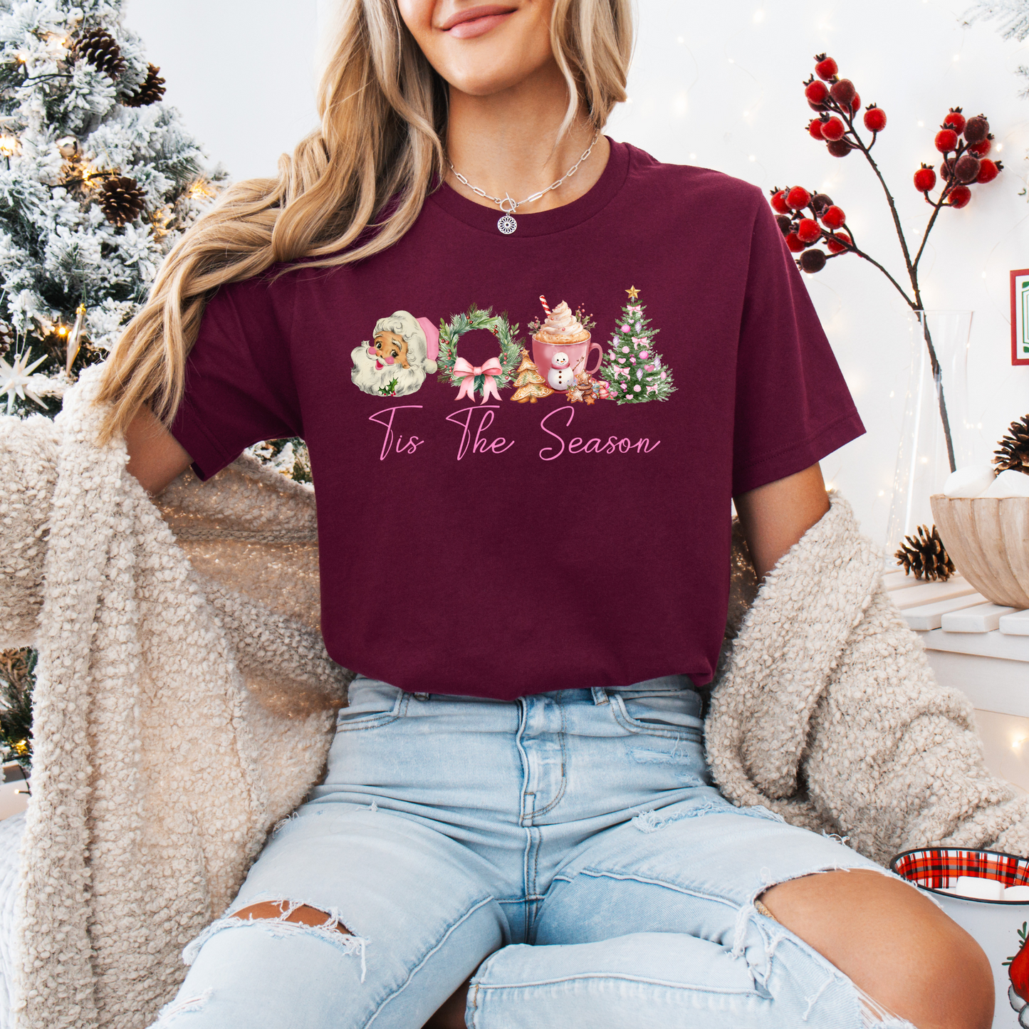 Pink Tis The Season Tee