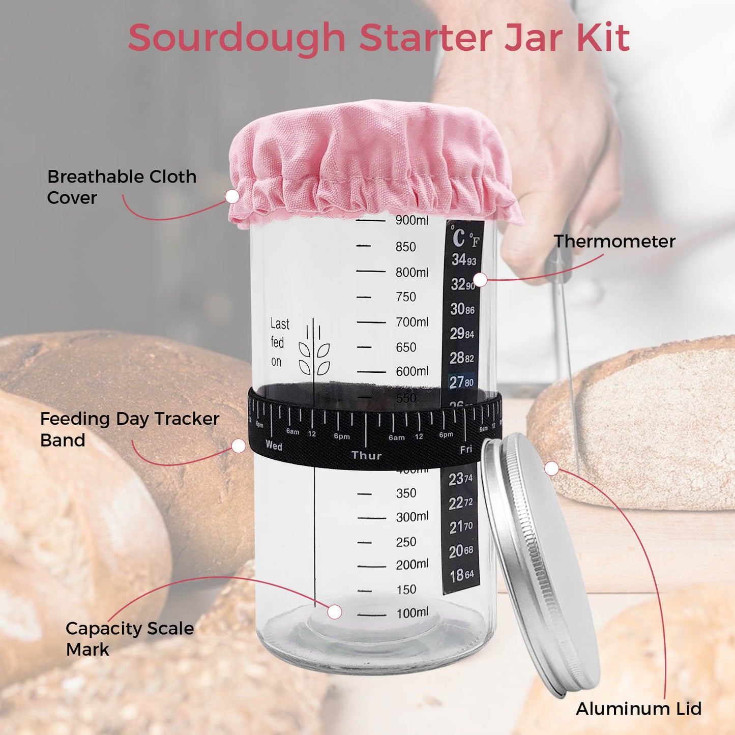 Sourdough Starter Jar Kit