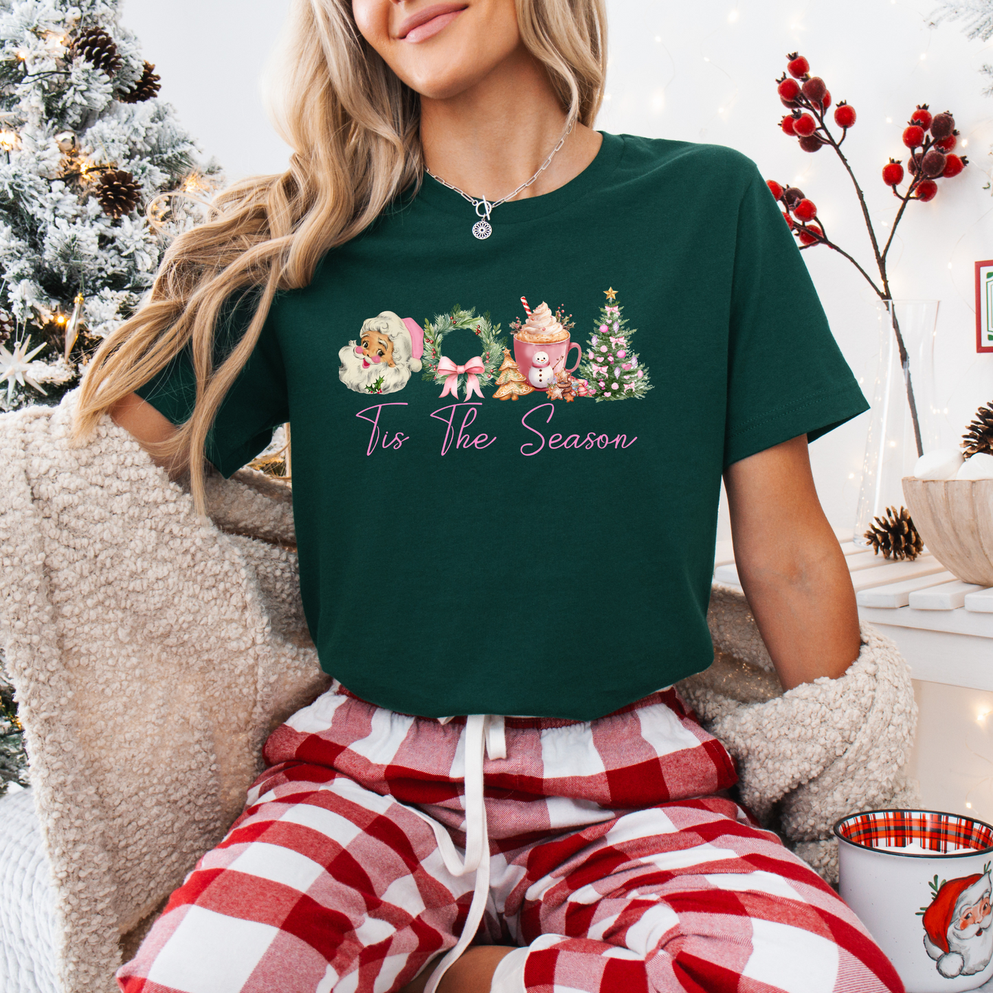 Pink Tis The Season Tee